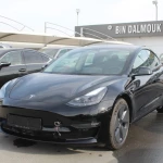 Tesla Model 3 Long Range Electric Car 2022 Model Year Black Color