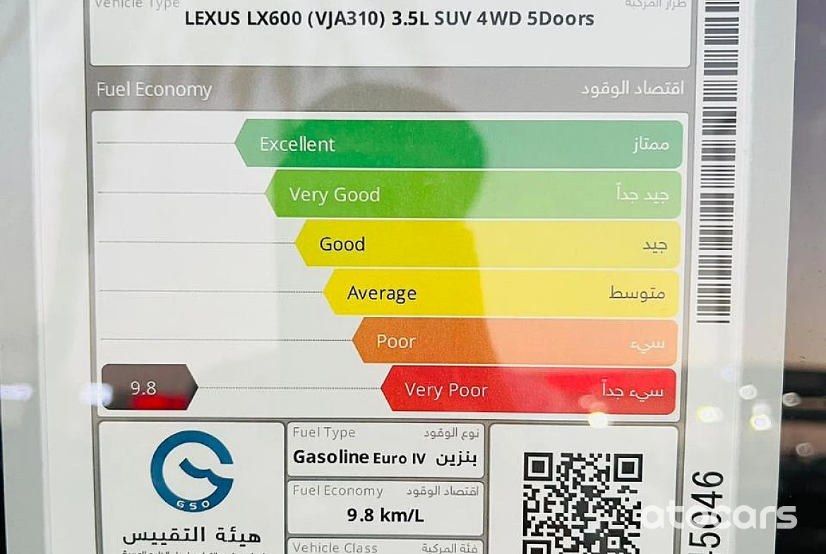 Lexus LX600 Executive- LX 600 Signature 2023 3.5L GCC Specs