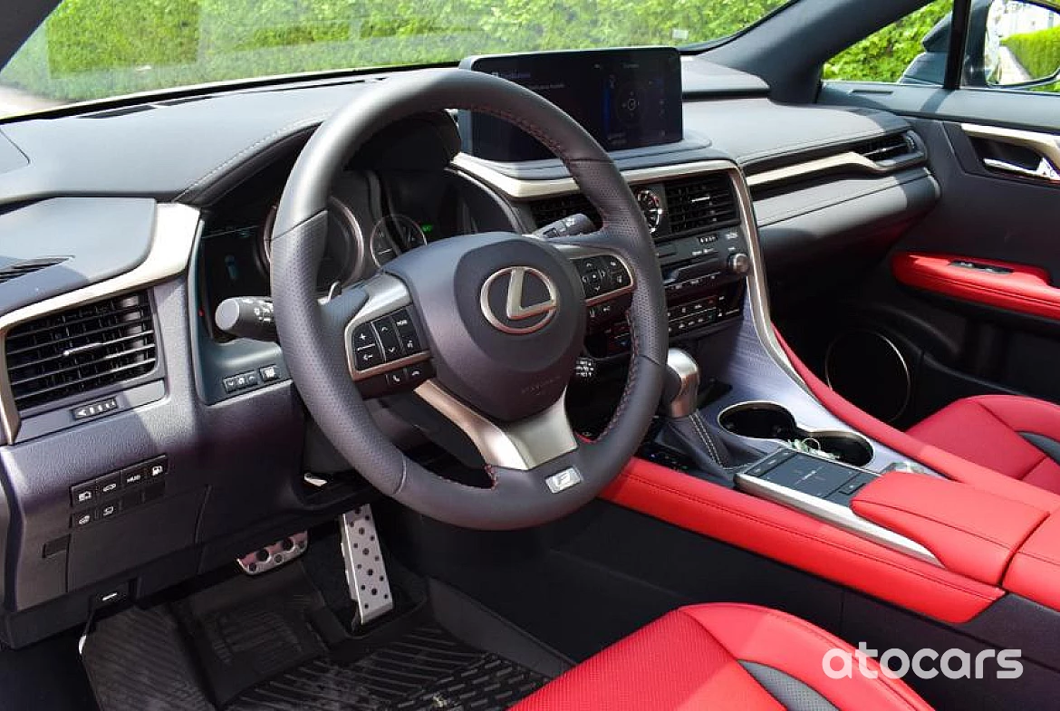 Lexus RX450 Hybrid F-Sport 3 Outside Black Inside Red 2022.